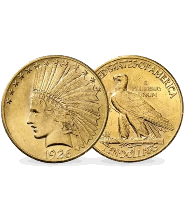 American INDIAN HEAD ten-dollar gold coin available at VIRTU LUXURY