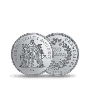 50 francs HERCULES Silver coin available at VIRTU LUXURY