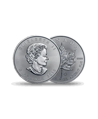 MAPLE LEAF Silver coin available at VIRTU LUXURY
