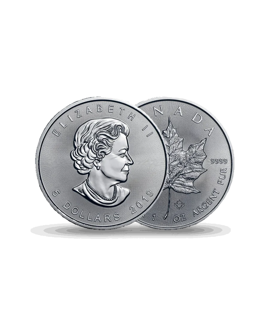 MAPLE LEAF Silver coin available at VIRTU LUXURY