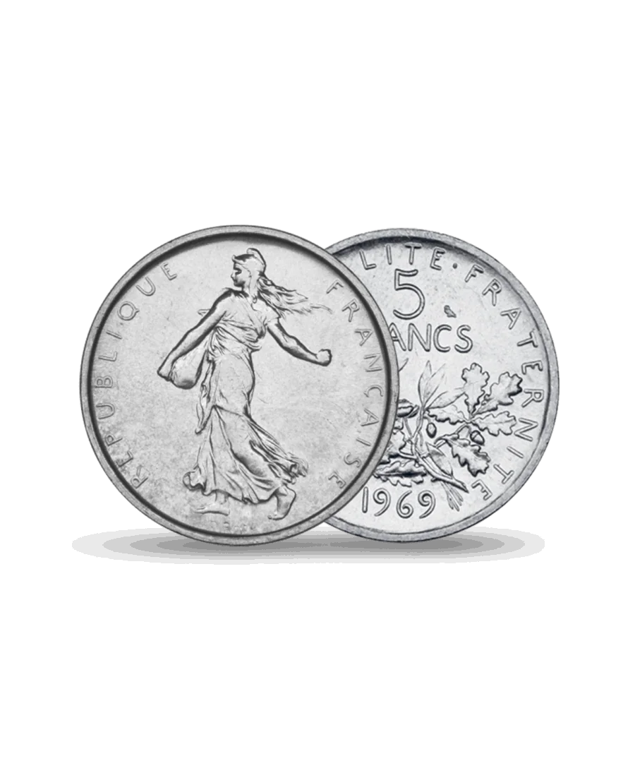 Pièce de 5 francs SEMEUSE Argent disponible chez VIRTU LUXURY