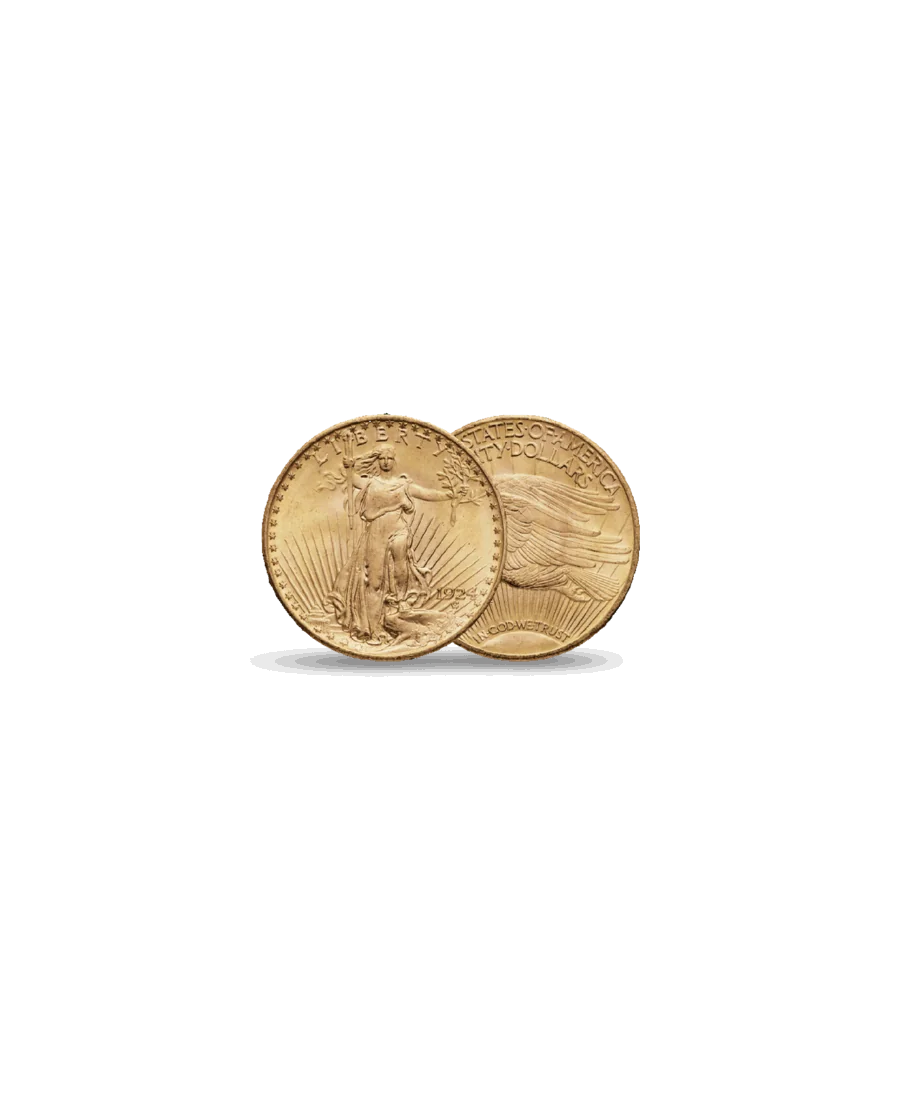 American Double Eagle twenty-dollar gold coin available at VIRTU LUXURY