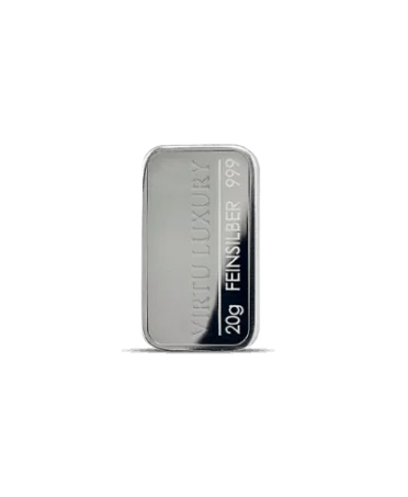 24K pure silver bar with a weight of 20 Grams available at VIRTU LUXURY