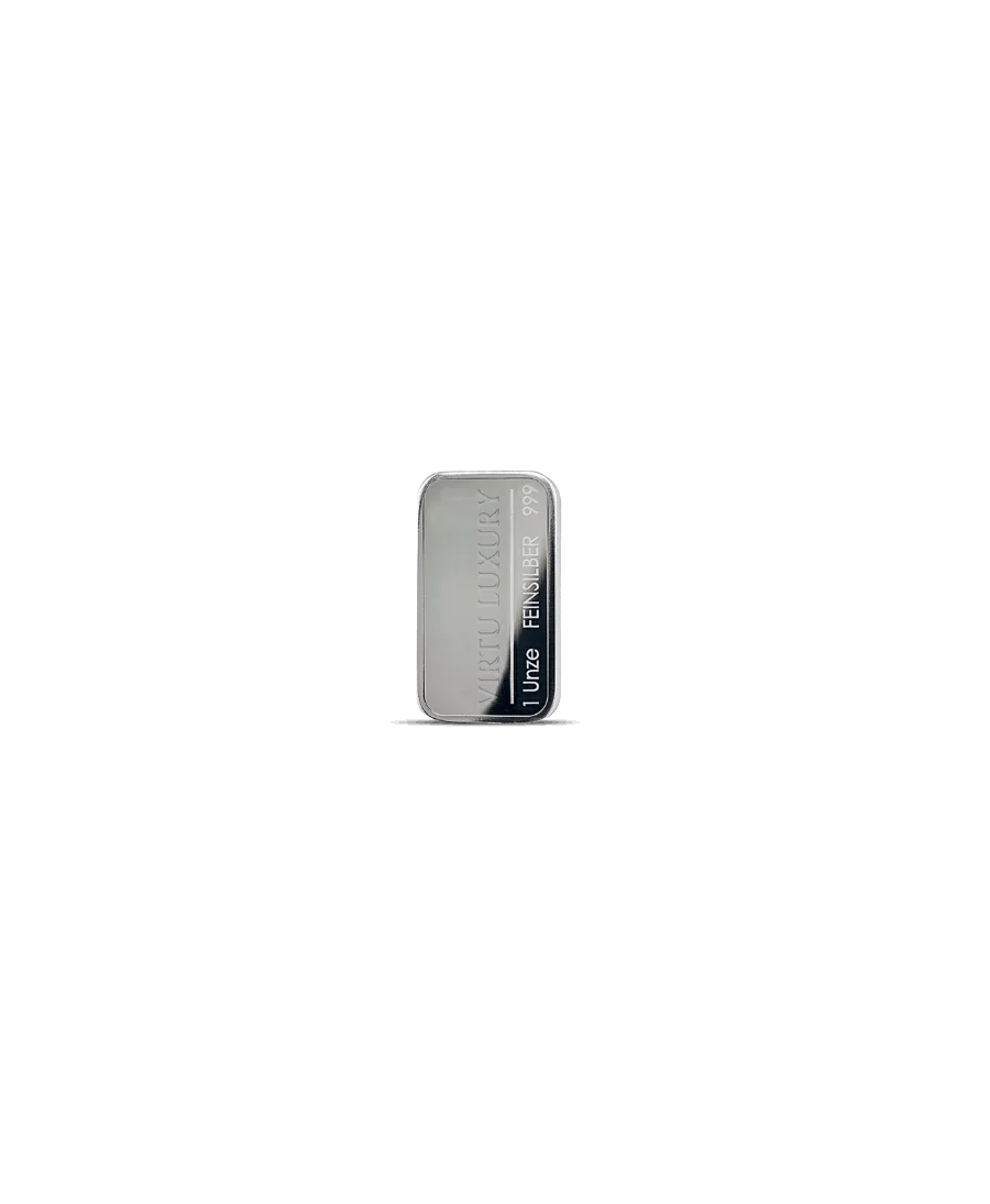 1 ounce (31.10 grams) 24K pure silver bar available at VIRTU LUXURY