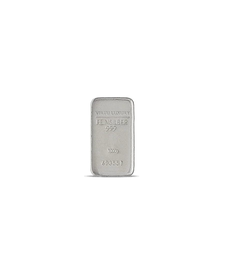24K pure silver bar with a weight of 1 KG available at VIRTU LUXURY 24K pure silver bar with a weight of 1 KG available at VIRTU LUXURY