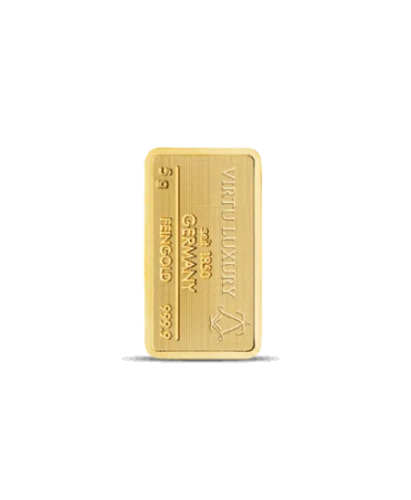 5-gram 24K pure gold bar for sale available at VIRTU LUXURY