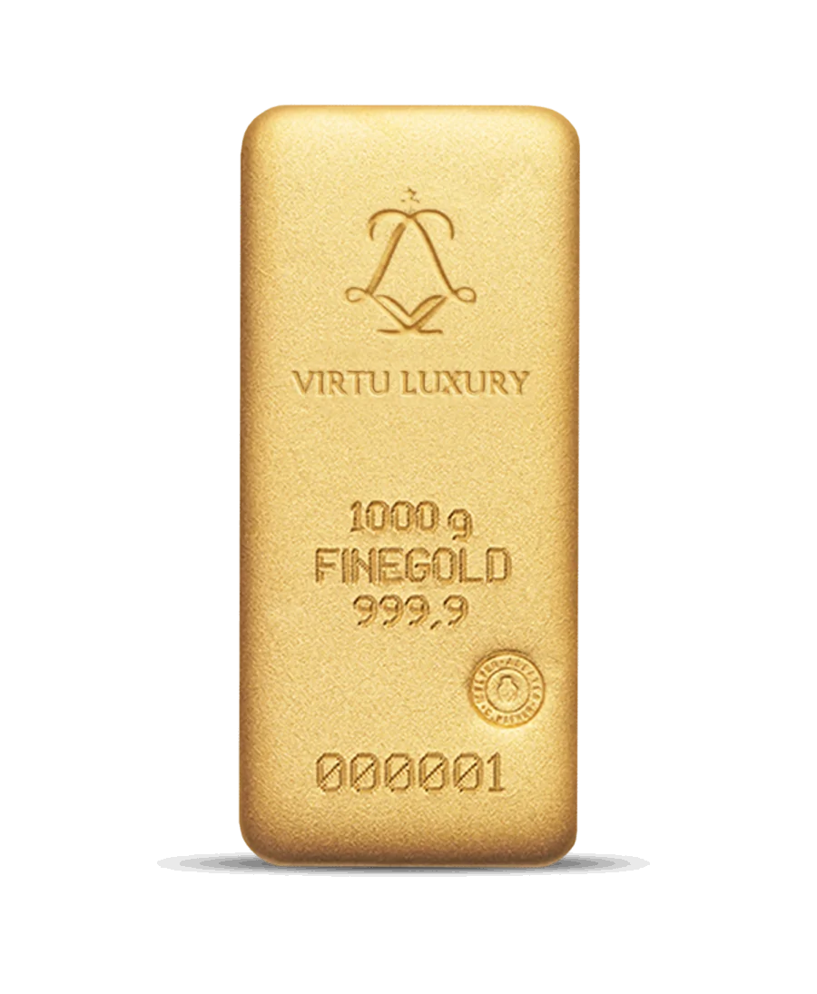 1 Kg 24K pure gold bar available for sale at VIRTU LUXURY
