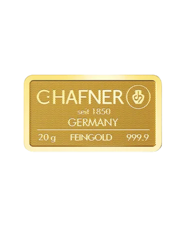 C.HAFNER 20 gram gold bar pure 24K at VIRTU LUXURY