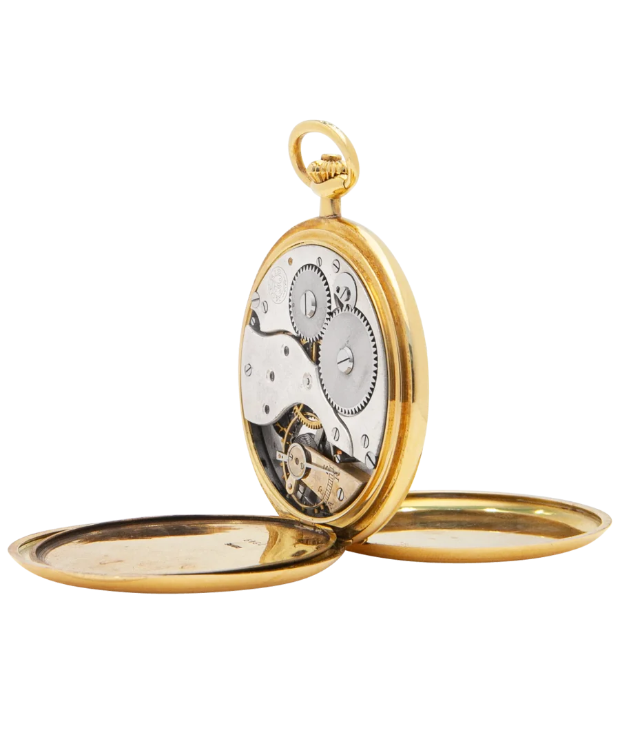 18-Karat Yellow Gold Pocket Watch. Available at VIRTU LUXURY. 18-Karat Yellow Gold Pocket Watch. Available at VIRTU LUXURY.