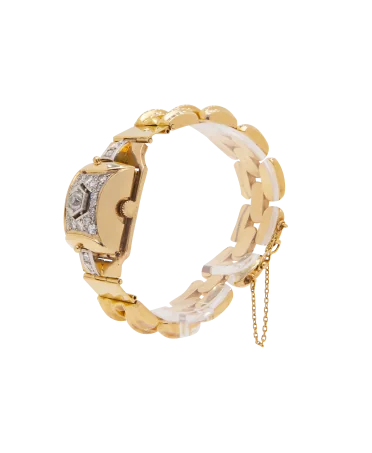 LA MERVEILLEUSE watch in 18 Karat Yellow Gold. Available at VIRTU LUXURY.