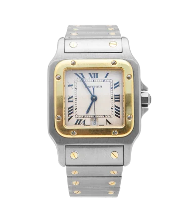 Santos Galbée watch from the watchmaker CARTIER. Available at VIRTU LUXURY.