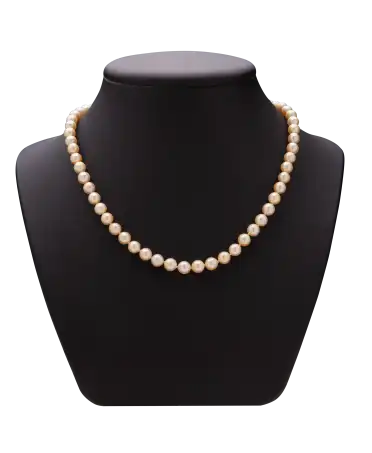 CHOKER NECKLACE - WHITE PEARL necklace 18 karat gold clasp - LUXURY NECKLACE - AA+ QUALITY