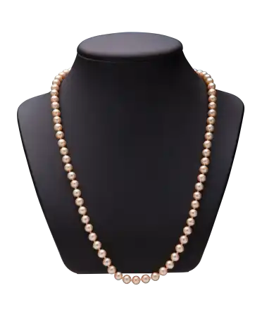 gold-colored gold necklace - pearl necklace - pearl and diamond necklace - silver clasp necklace - AAA mother-of-pearl surface