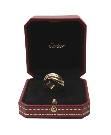 CLASSIC TRINITY RING - Cartier house - 3 golds - luxury - unisex - Available at VIRTU LUXURY