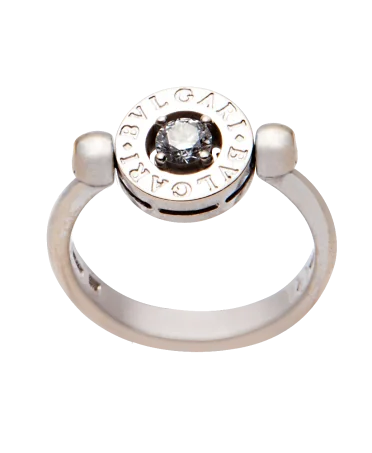 Bulgari solitaire ring - Luxury ring - Ring with diamond - White gold ring - VIRTU LUXURY