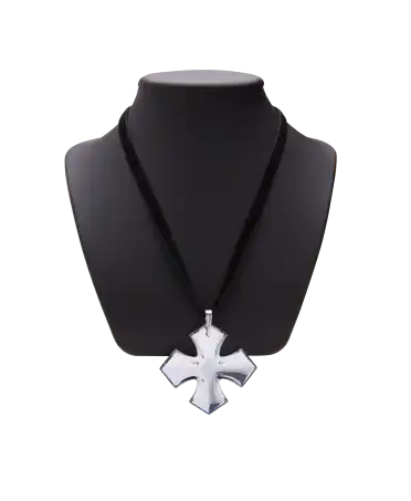 BLACK VELVET CROSS pendant by the prestigious brand BACCARAT. Available at VIRTU LUXURY.