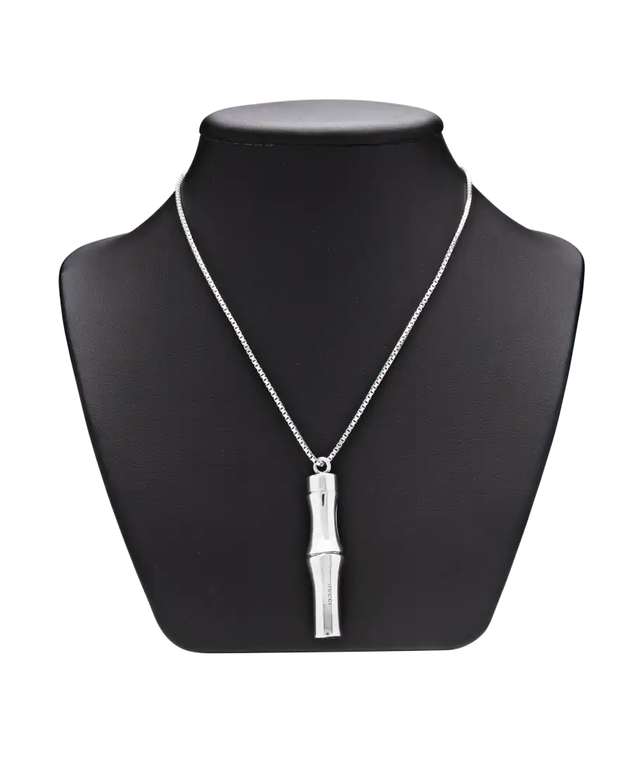 Bamboo Necklace - Gucci Bamboo Necklace - Silver Necklace - Shiny silver Gucci Necklace