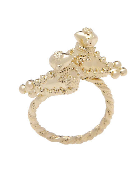 Bague Tourtereaux en Or jaune 18 Carats. Disponible chez VIRTU LUXURY.