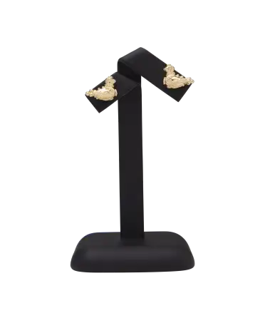 18 Karat Yellow Gold brilliant Lovebirds Earstuds. Available at VIRTU LUXURY.