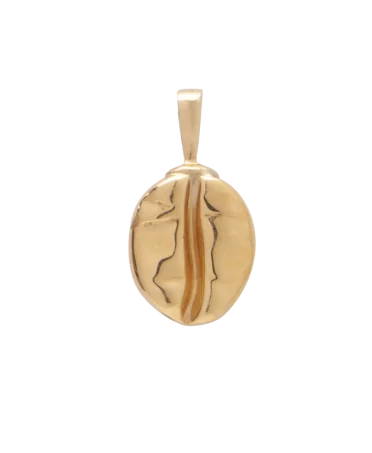 Grain De Café Pendant in 18 Karat Yellow Gold. Available at VIRTU LUXURY.