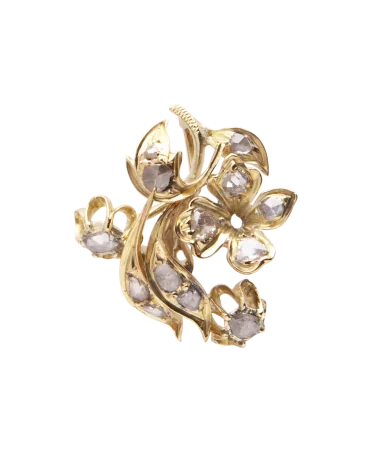 Fleur d'Epoque is a pendant with old-mine cut white diamonds. VIRTU LUXURY.