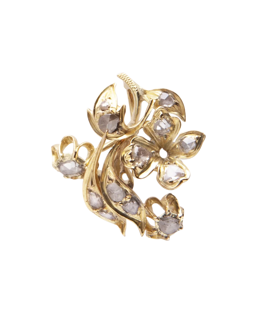 Fleur d'Epoque is a pendant with old-mine cut white diamonds. VIRTU LUXURY. Fleur d'Epoque is a pendant with old-mine cut white diamonds. VIRTU LUXURY.
