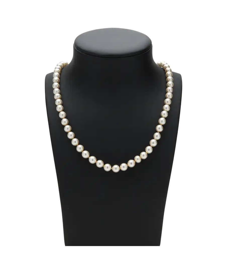 CREAMS PENDANT NECKLACE with an 18 Carat White Gold clasp. Available at VIRTU LUXURY.