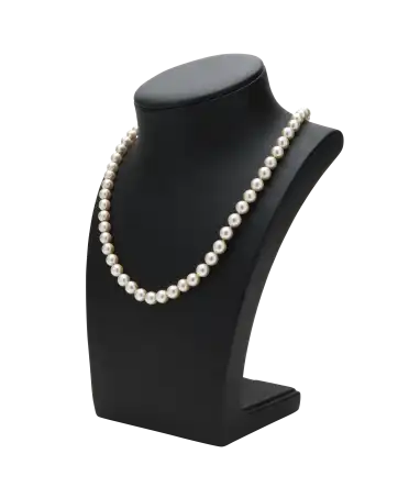 FALLING CREAMS a necklace with white Diamonds and Cream Pearls. VIRTU LUXURY.