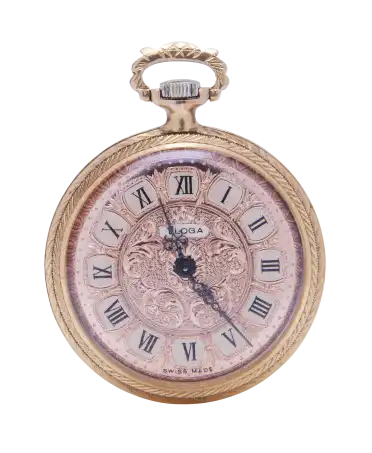 Pocket watch from the watchmaker Eloga in 18k rose gold. Available at VIRTU LUXURY.
