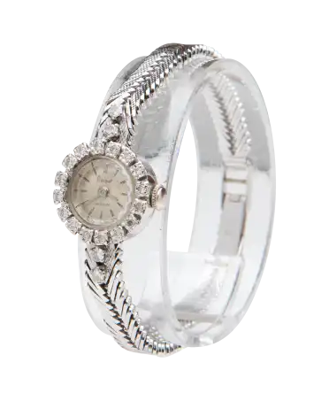 Flamor watch with brilliant white diamonds. Available at VIRTU LUXURY.