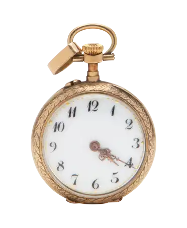 18K Yellow Gold Laurels Pocket Watch. Horology available at VIRTU LUXURY.
