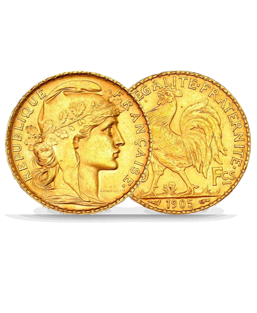 20 Francs Gold Rooster and Marianne coin Gold Coin Rooster 20 Francs Marianne Gold