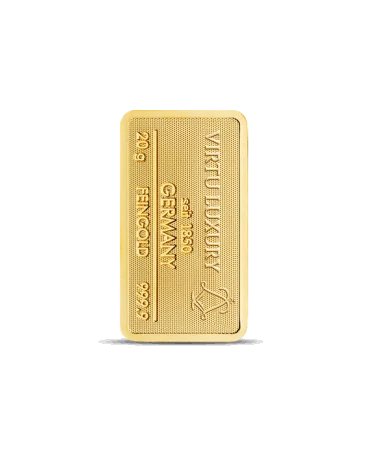 20 Grams pure 24K gold bar for sale available at VIRTU LUXURY