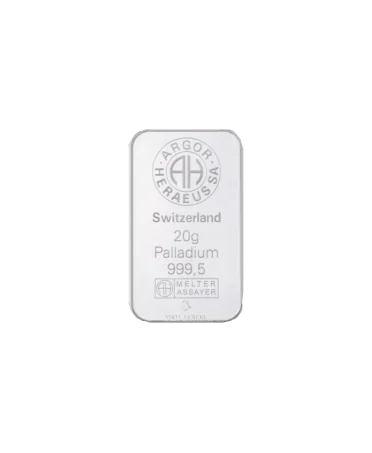 20 Gram 24K pure PALLADIUM bar for sale available at VIRTU LUXURY