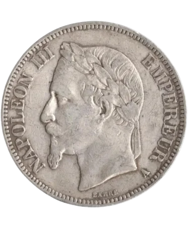 obverse of 5 francs French ecu from VIRTU LUXURY