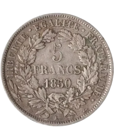 revers de écu 5 francs français disponible chez VIRTU LUXURY