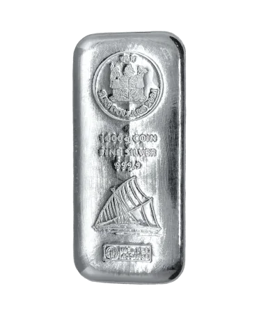 1000-gram FIJI silver bullion bar with a face value of 2.5 dollars VAT FREE
