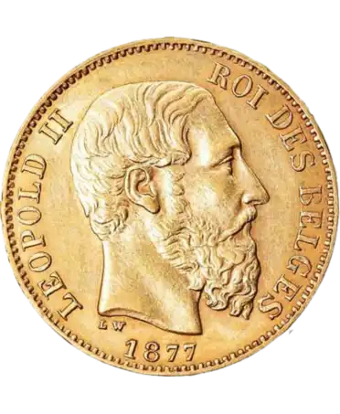 OBVERSE LATIN UNION Gold, 20 BELGIAN FRANCS GOLD available in store and online at VIRTU LUXURY