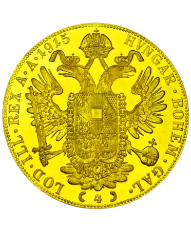 Revers de La pièce Or de 4 DUCATS d'AUTRICHE en vente chez VIRTU LUXURY