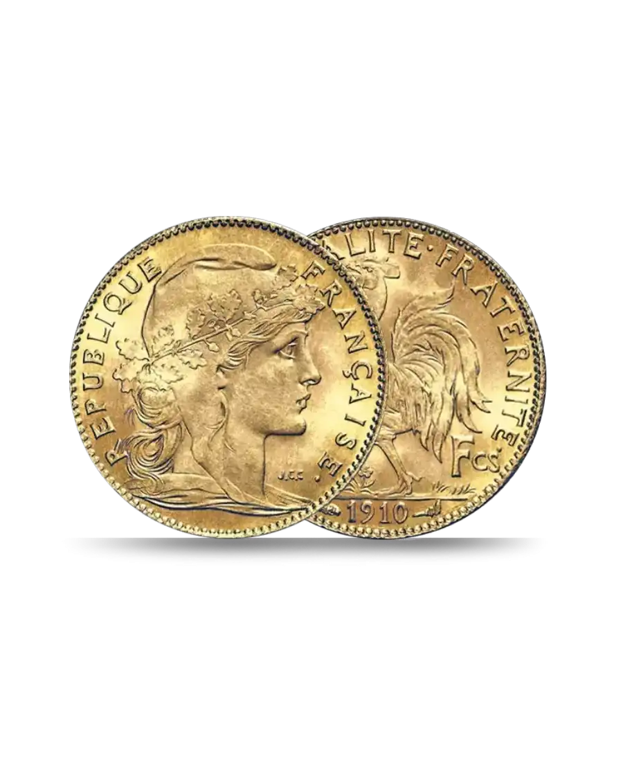 10 FRANCS COQ ET MARIANNE GOLD COIN FROM VIRTU LUXURY