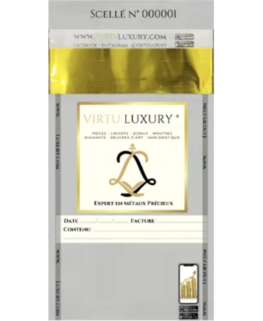 WARRANTY seal for coin purchase at VIRTU LUXURY